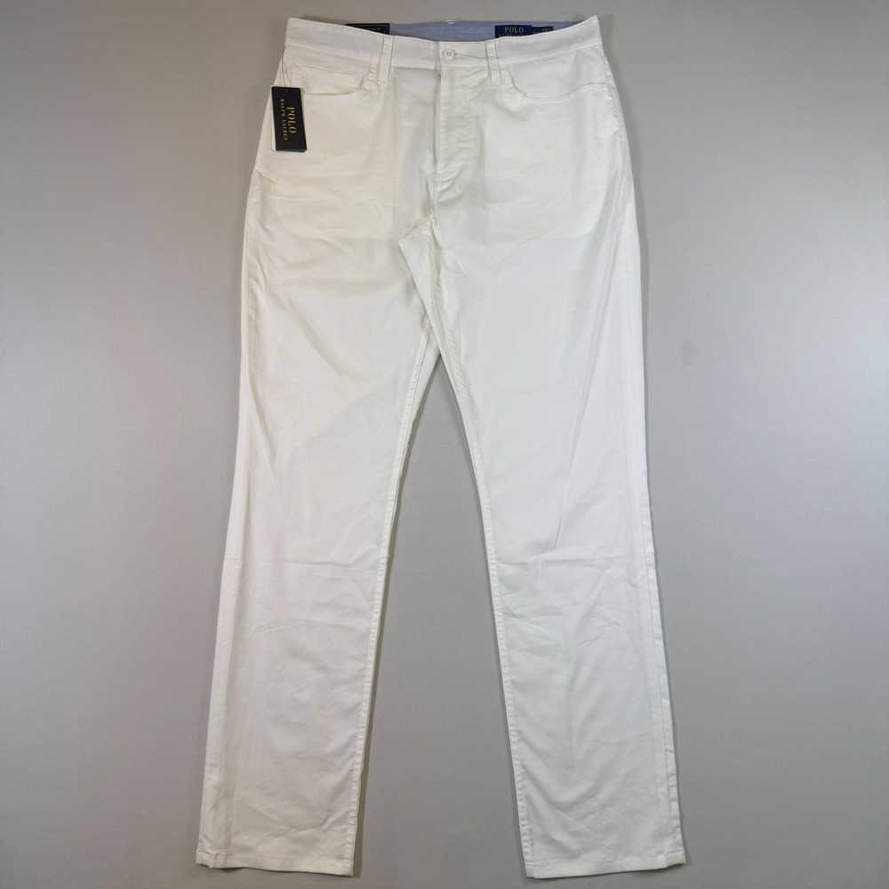Polo Ralph Lauren Performance Pants Mens 34x34 White Norwich Stretch Active Fit